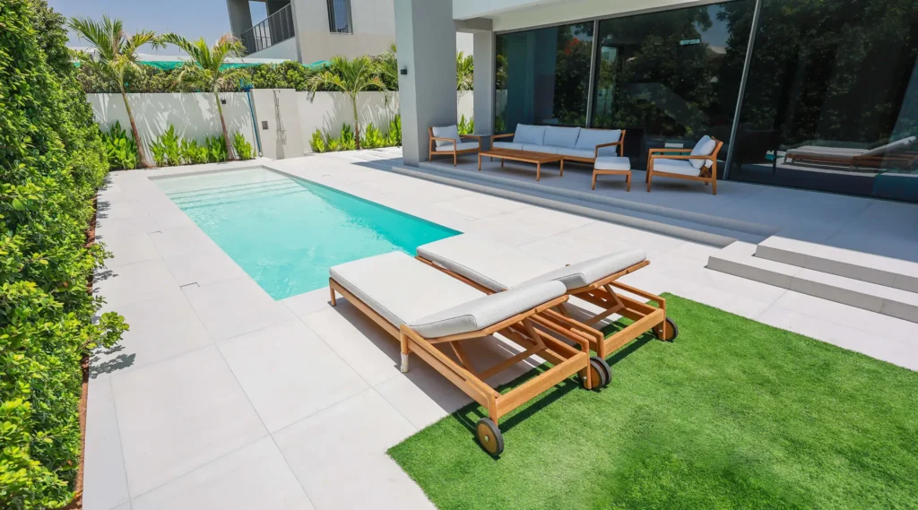 completed villa landscaping project in Dubai Hills