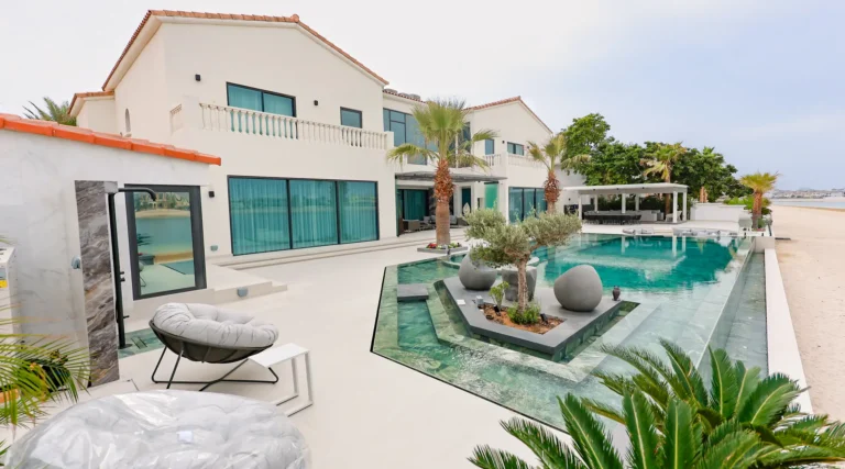 Finished pool and garden handover in a Dubai villa